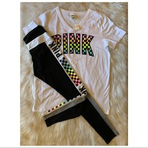 VS PINK neon checkered set